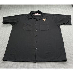 Orange County Choppers Shirt‎ XL Black Flame Tattoo Graphic Biker Y2K Garage